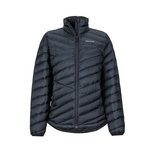 Marmot Highlander Jackets - Womens Down Jacket Black CA9087526 Canada